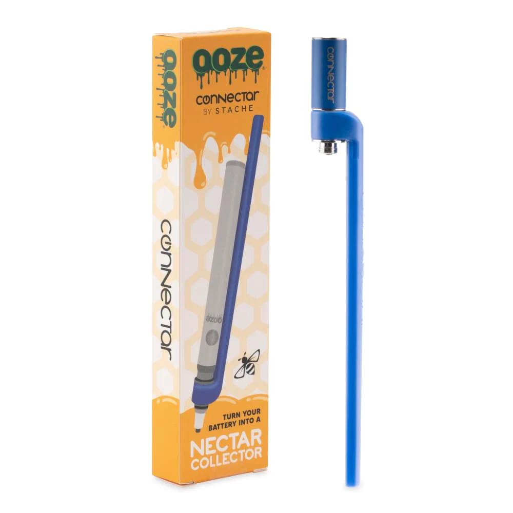 Ooze X Stache Connectar - 510 Dab Straw Attachment - Blue - Image 6