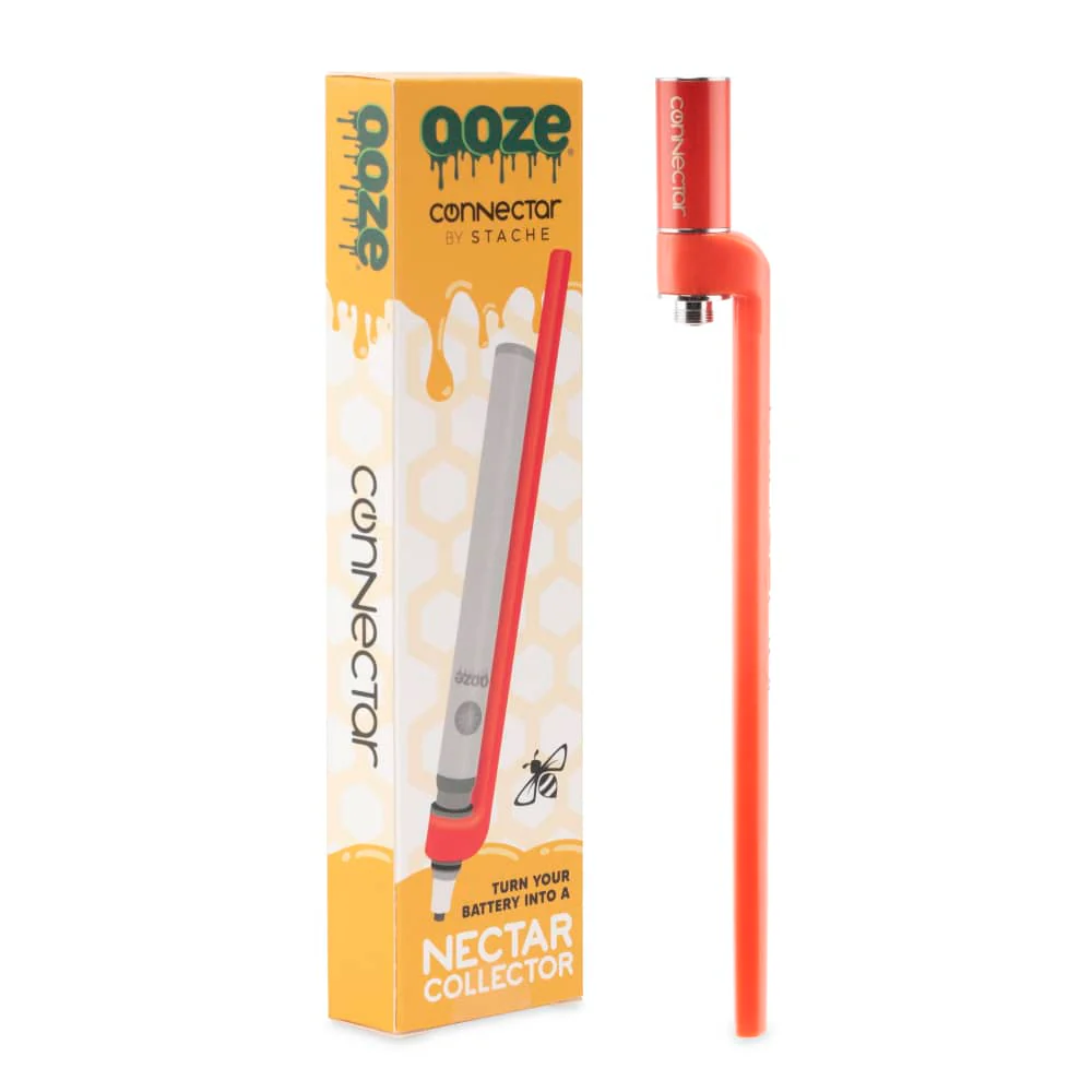 Ooze X Stache Connectar - 510 Dab Straw Attachment - Red - Image 6