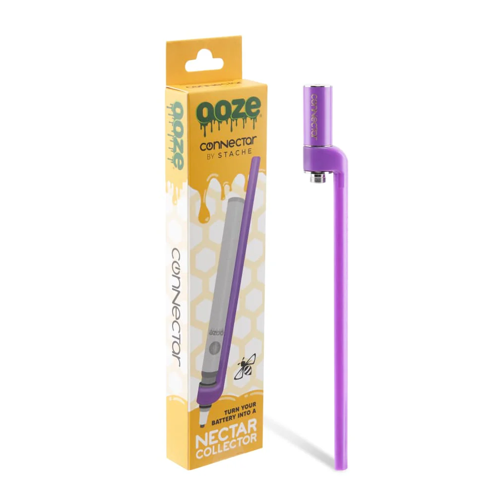 Ooze X Stache Connectar - 510 Dab Straw Attachment - Purple - Image 6