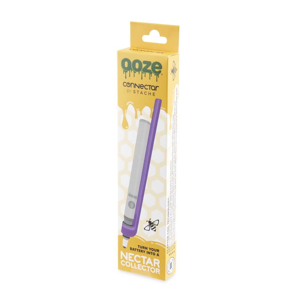 Ooze X Stache Connectar - 510 Dab Straw Attachment - Purple - Image 7