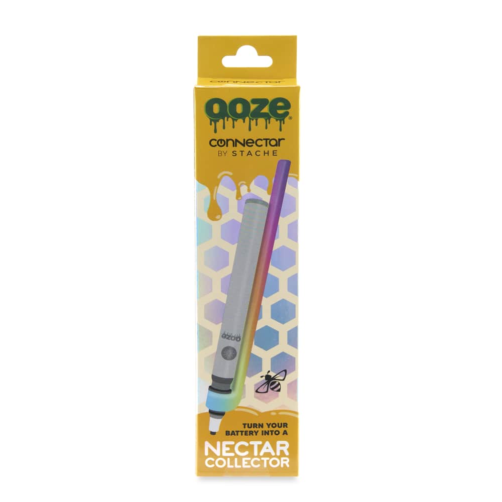 Ooze X Stache Connectar - 510 Dab Straw Attachment - Rainbow - Image 5
