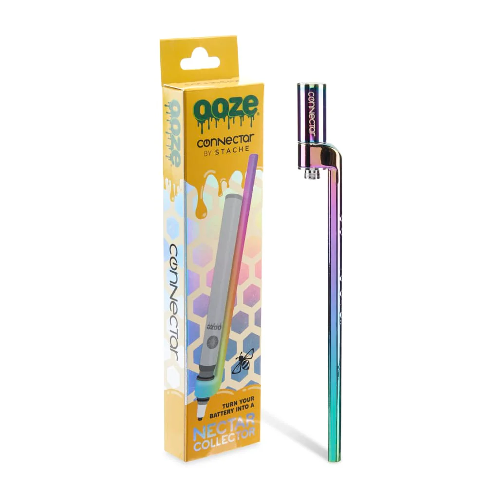 Ooze X Stache Connectar - 510 Dab Straw Attachment - Rainbow - Image 6