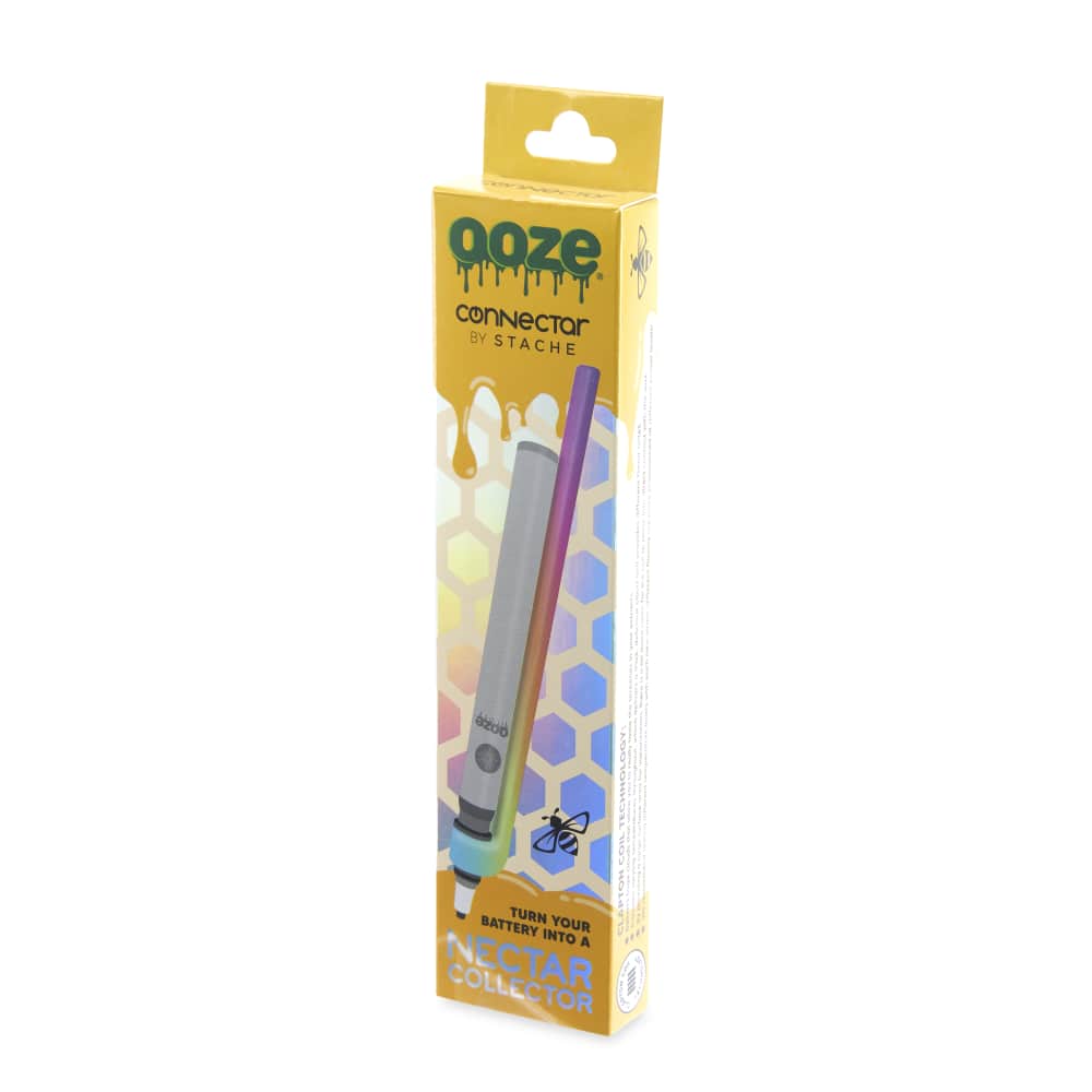 Ooze X Stache Connectar - 510 Dab Straw Attachment - Rainbow - Image 7