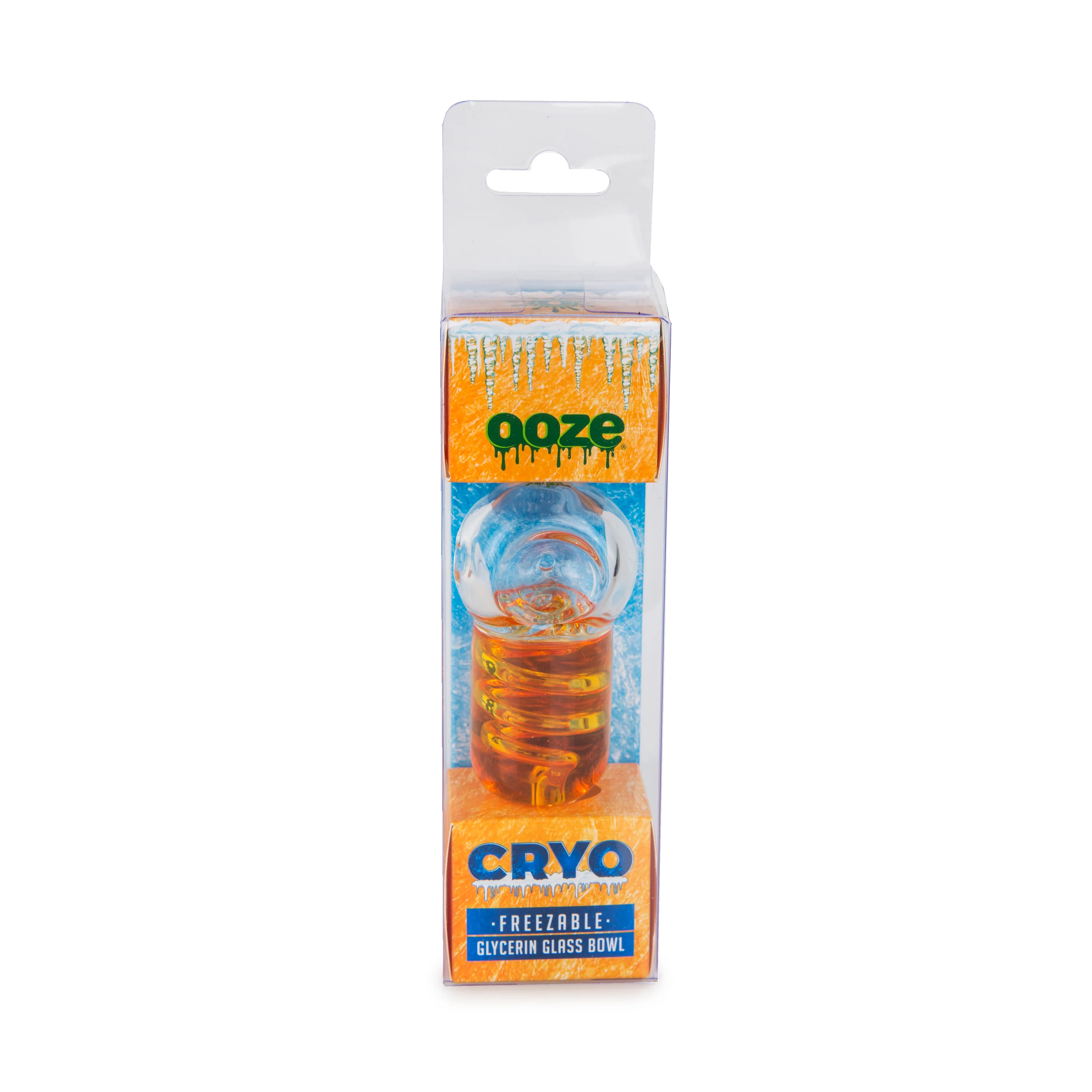 Ooze Cryo Freezable Glycerin Glass Bowl - Orange - Image 4