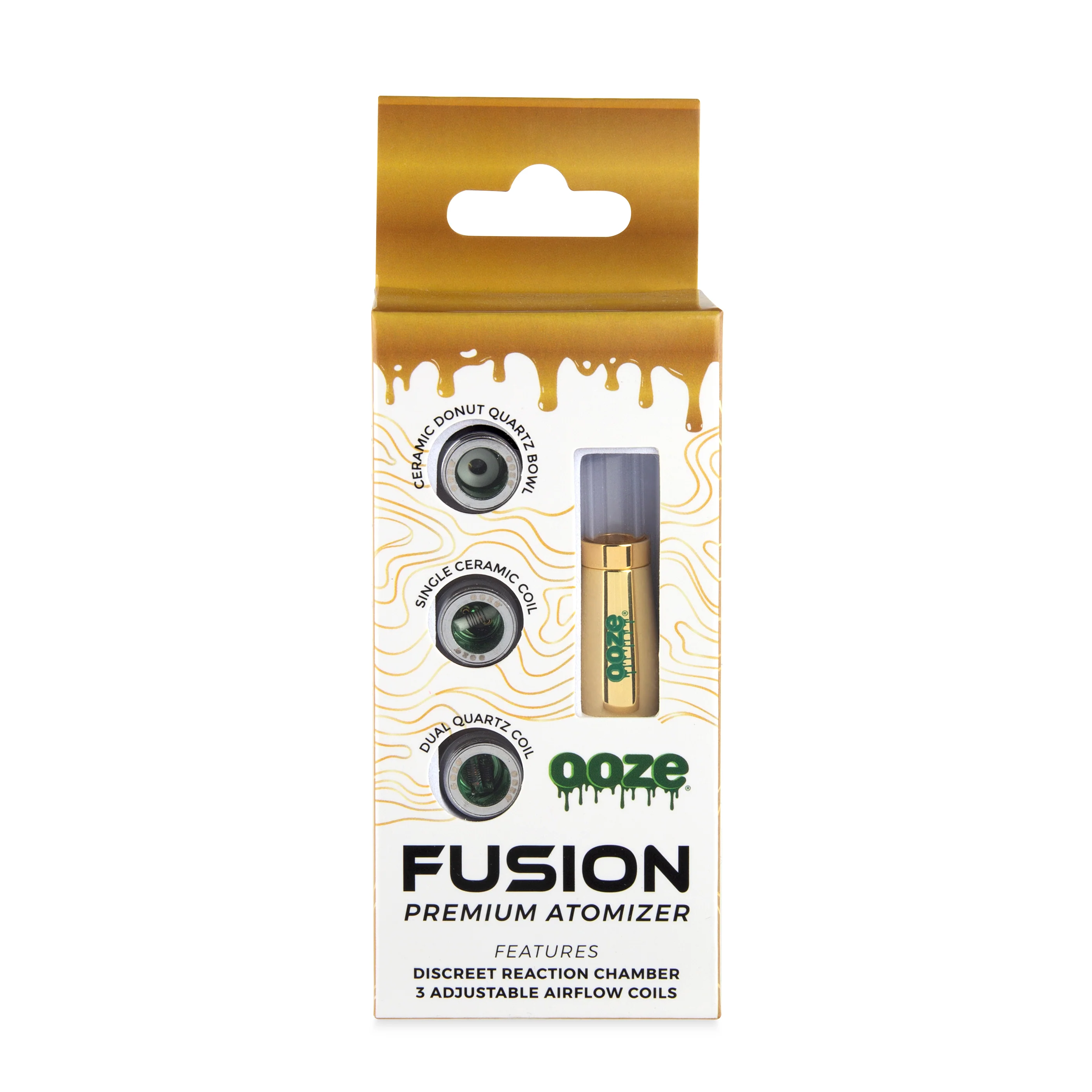 Ooze Fusion Vaporizer Replacement Atomizer 3-Pack + Mouthpiece - Lucky Gold - Image 5