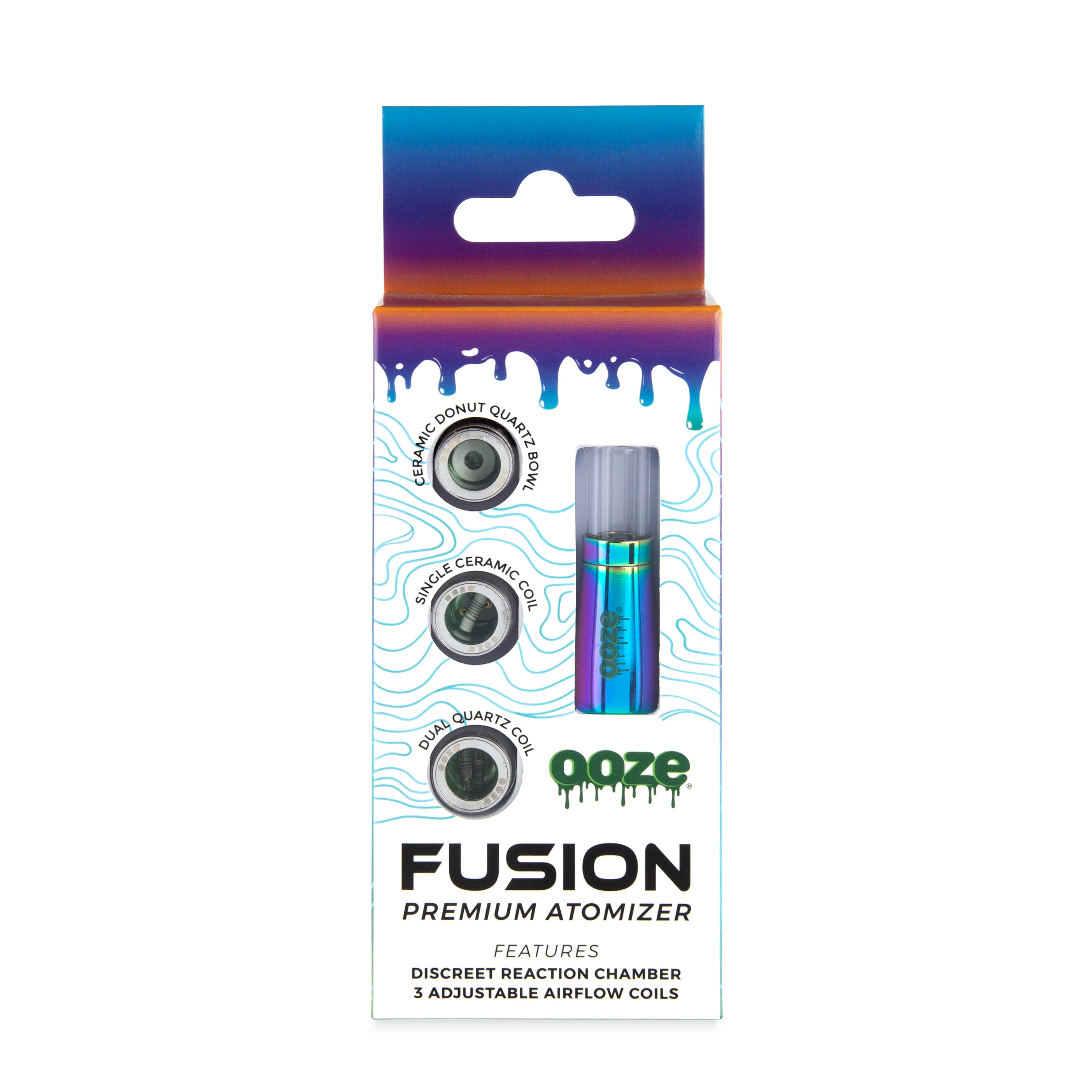 Ooze Fusion Vaporizer Replacement Atomizer 3-Pack + Mouthpiece - Rainbow - Image 5