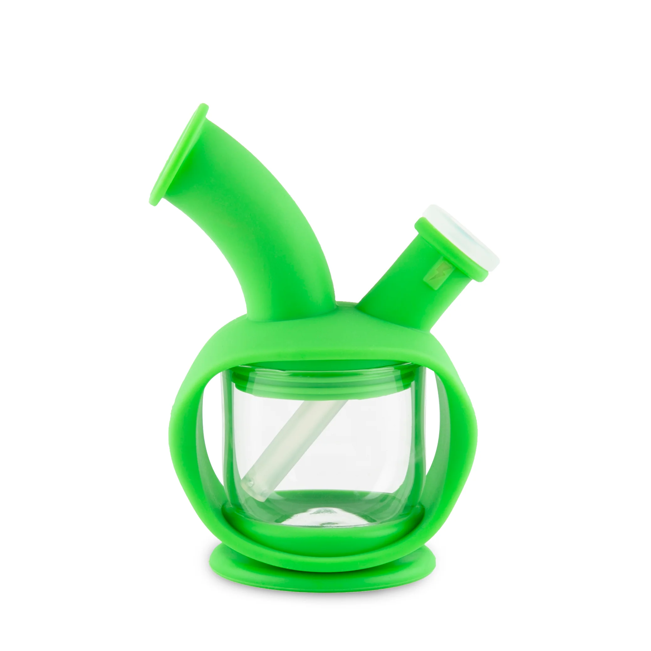 Ooze Kettle Silicone Water Bubbler & Dab Rig - Slime Green - Image 3