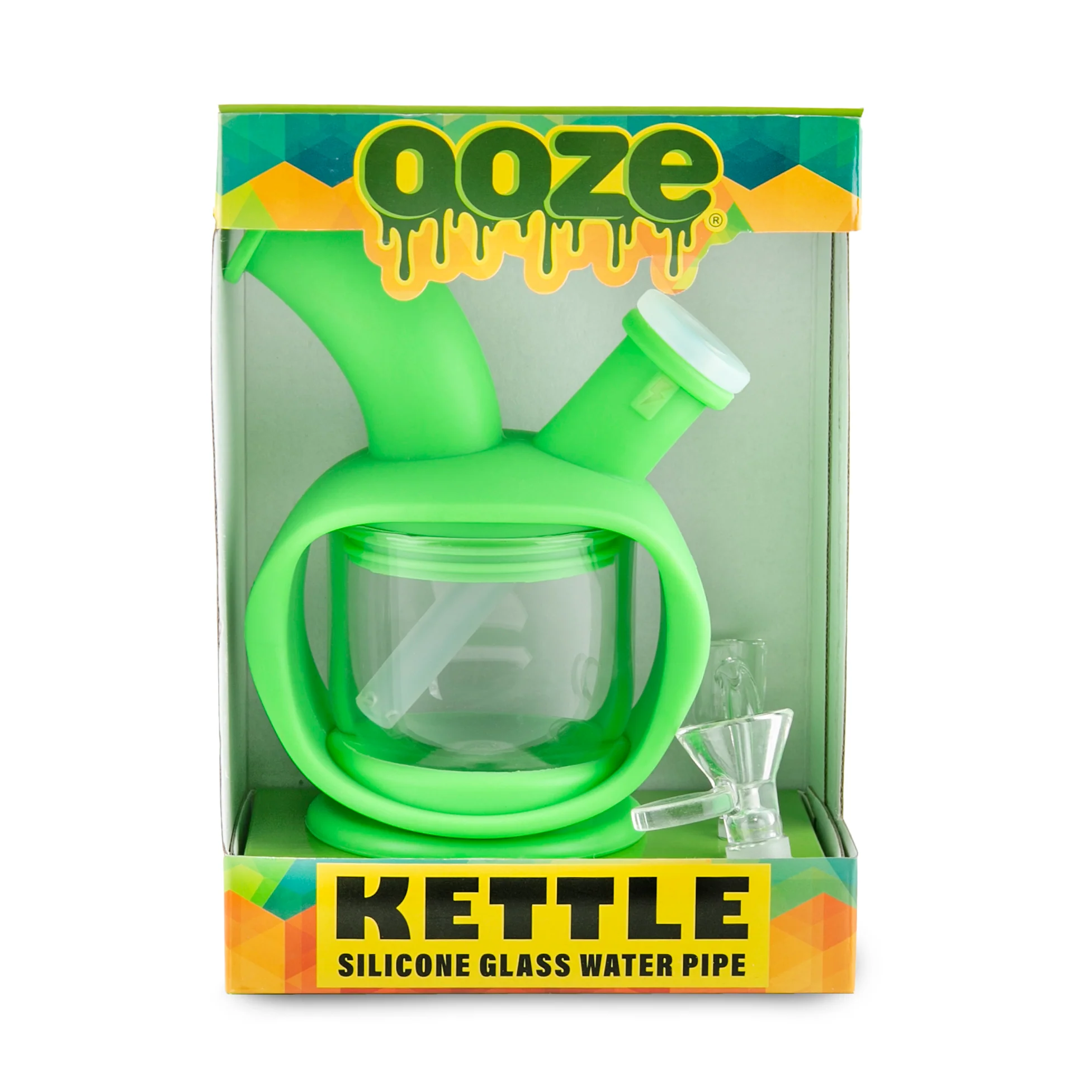 Ooze Kettle Silicone Water Bubbler & Dab Rig - Slime Green - Image 7