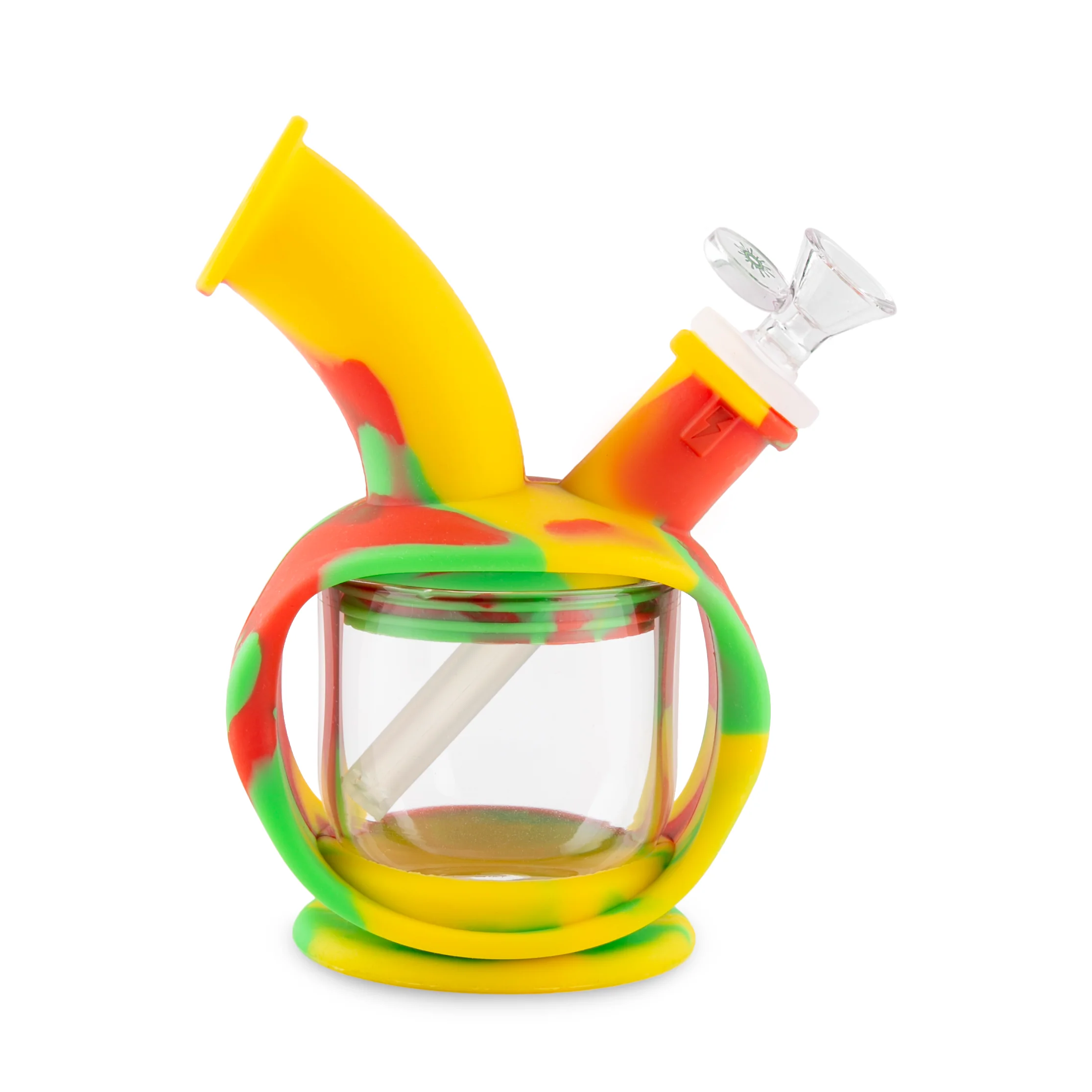Ooze Kettle Silicone Water Bubbler & Dab Rig - Rasta - Image 4
