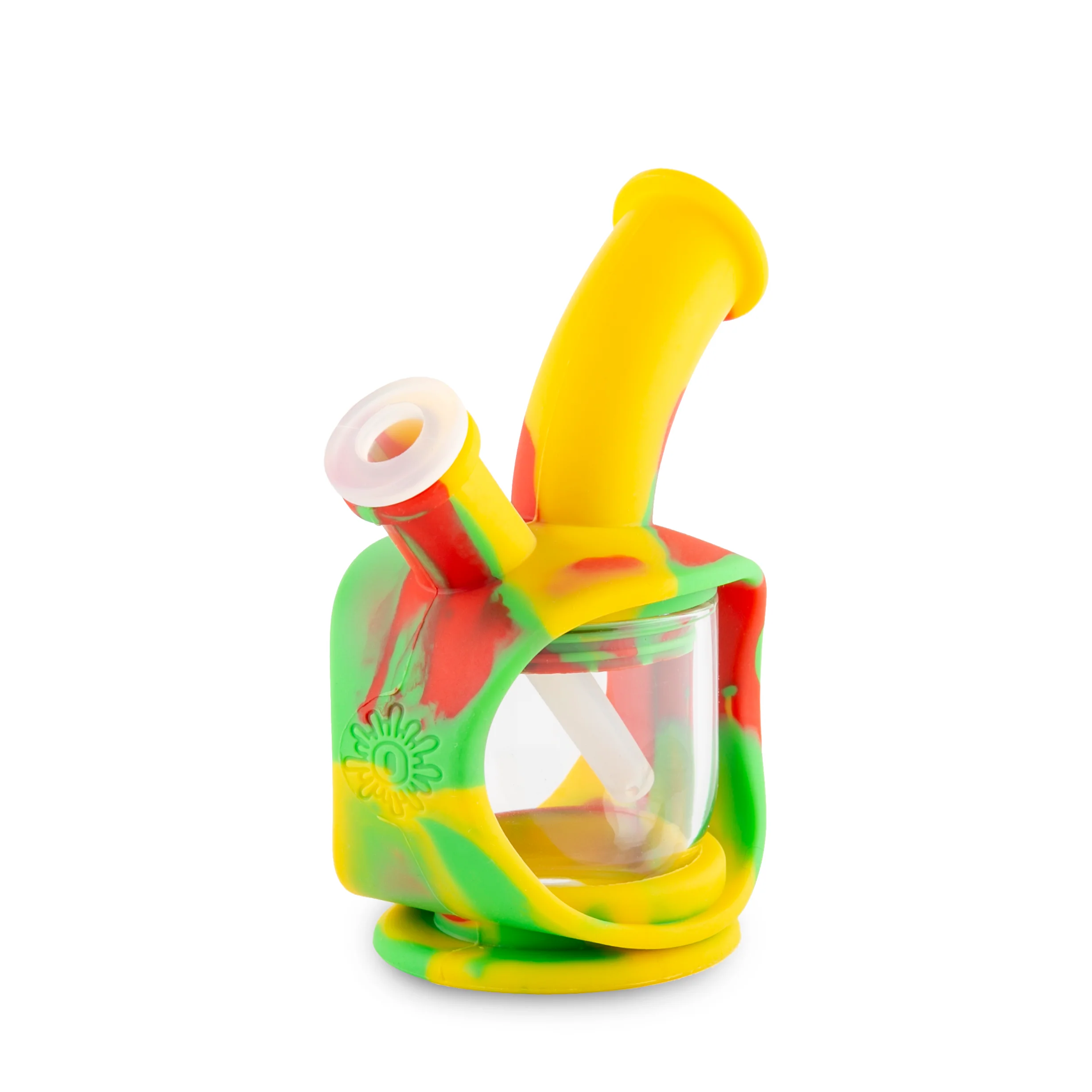 Ooze Kettle Silicone Water Bubbler & Dab Rig - Rasta - Image 6