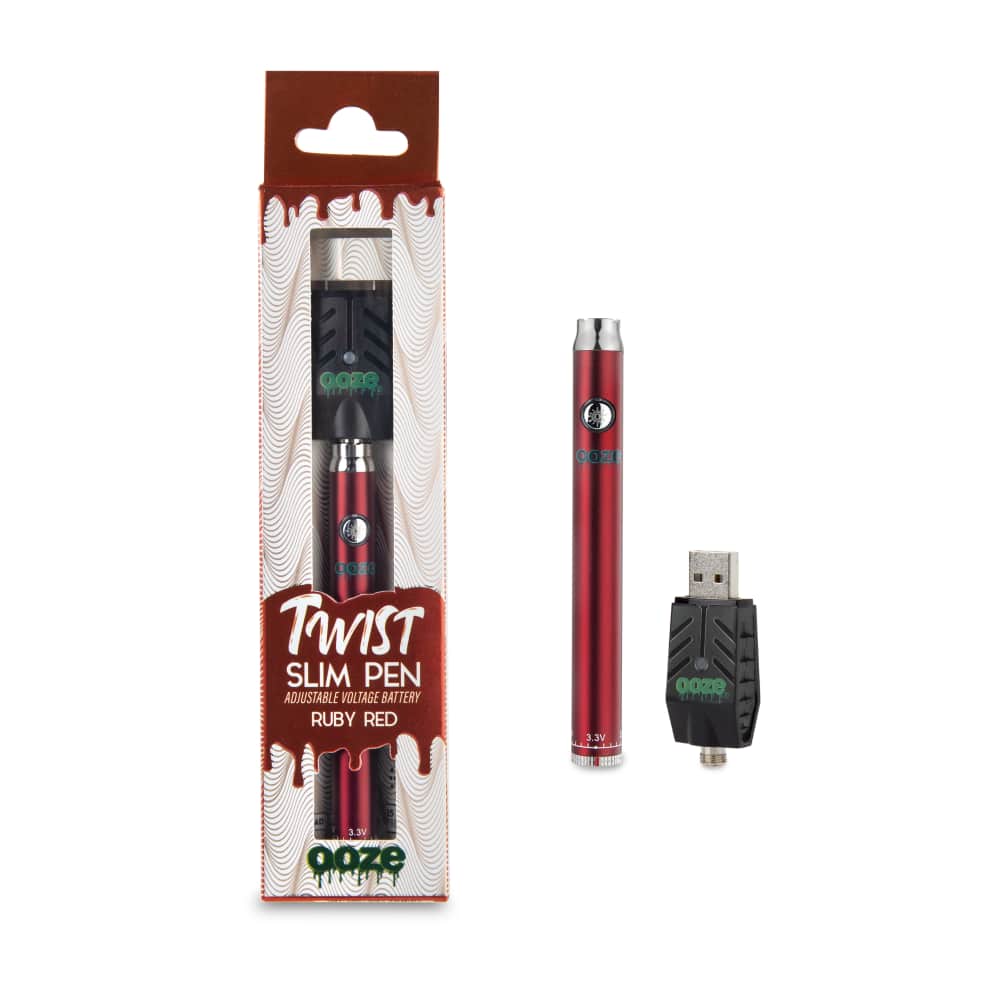 Twist Slim Pen - 320 mAh Flex Temp Battery - Ruby Red - Image 3