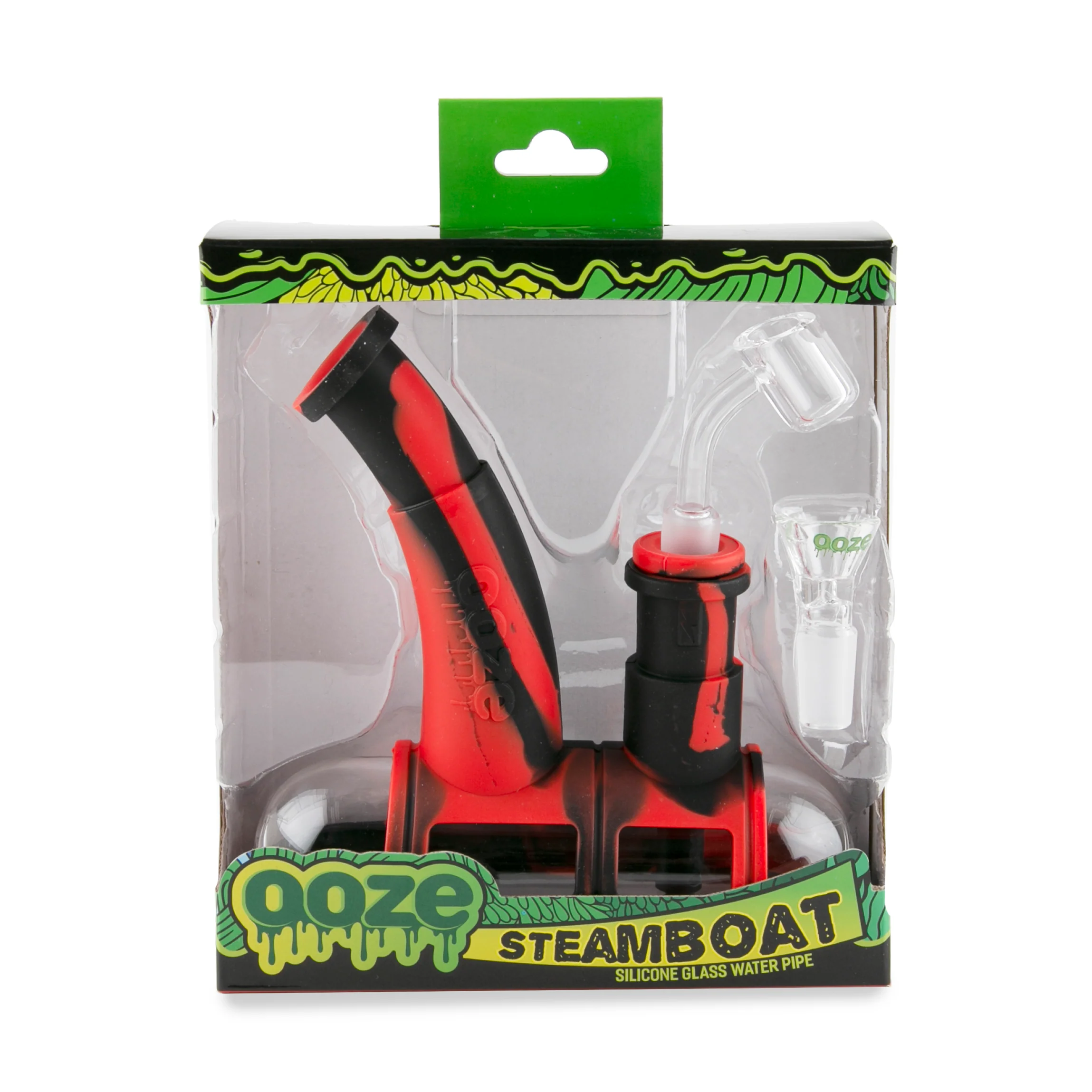 Ooze Steamboat Silicone Water Bubbler & Dab Rig - Lava - Image 5