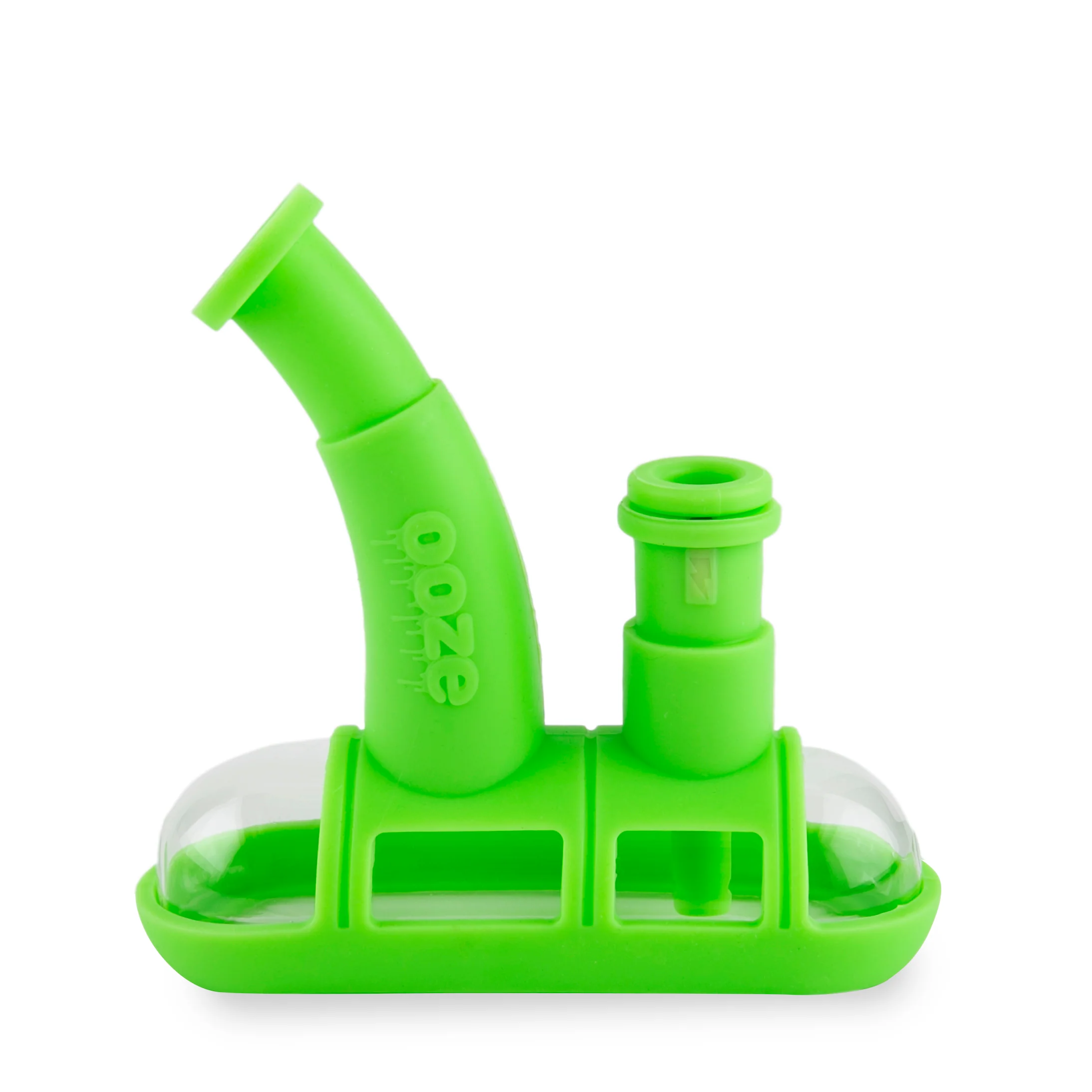 Ooze Steamboat Silicone Water Bubbler & Dab Rig - Slime Green - Image 3