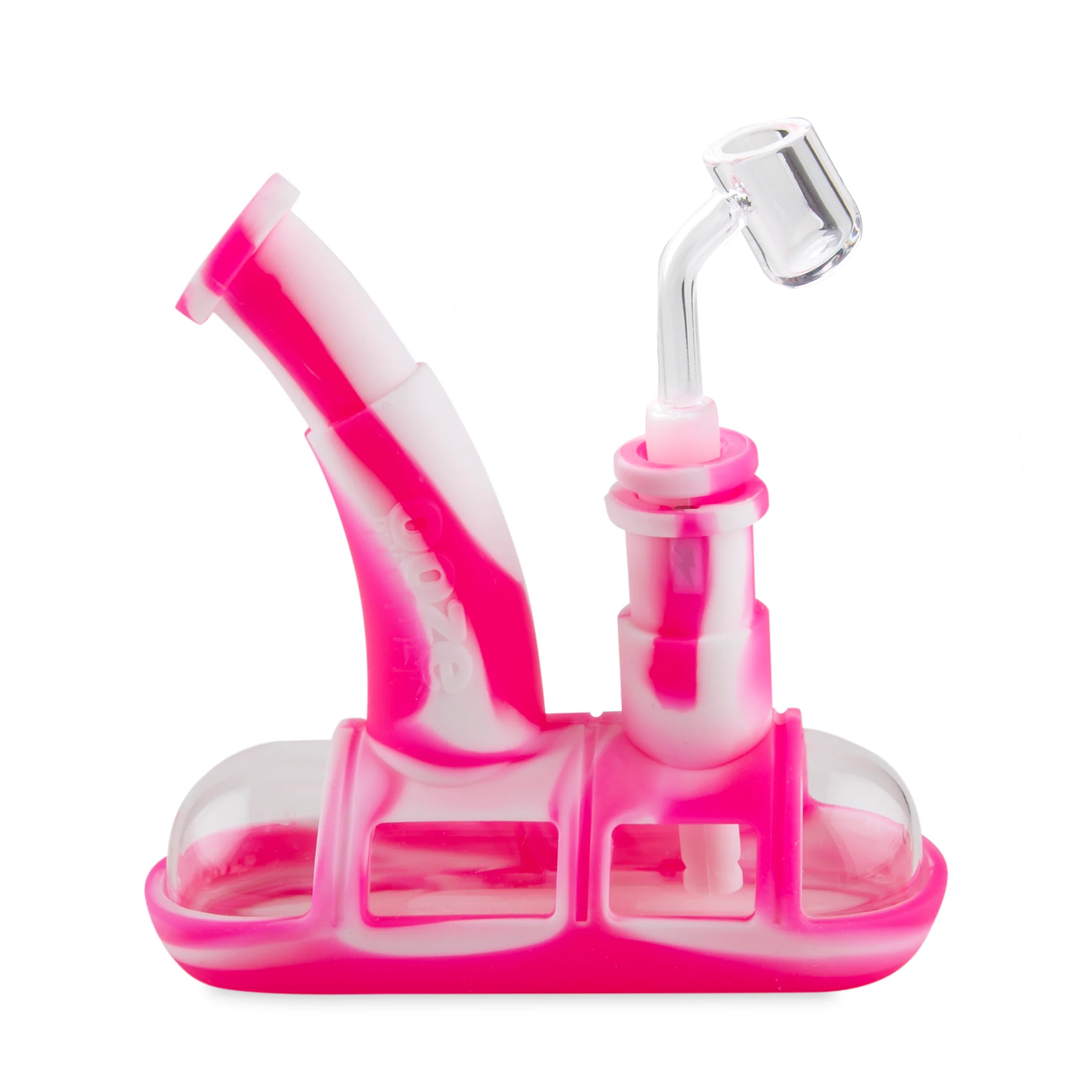 Ooze Steamboat Silicone Water Bubbler & Dab Rig - Flamingo - Image 4