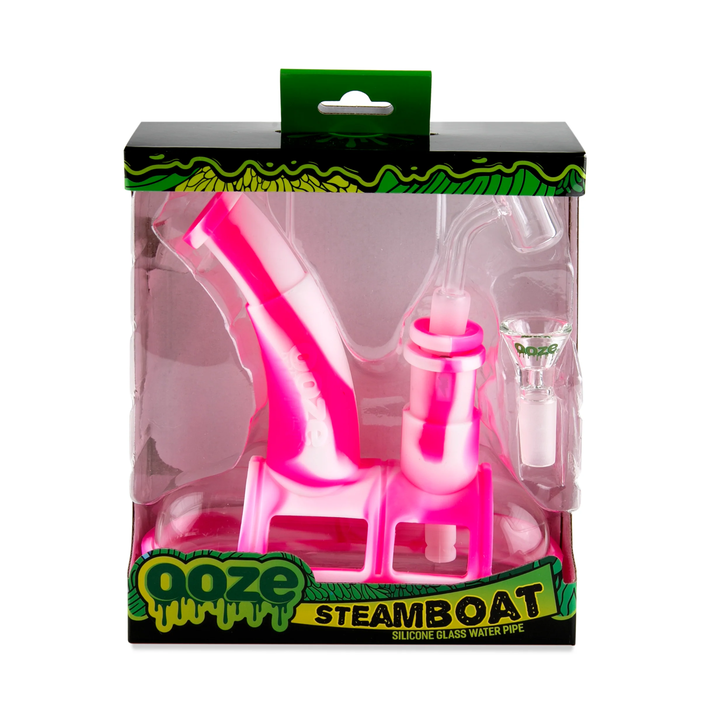 Ooze Steamboat Silicone Water Bubbler & Dab Rig - Flamingo - Image 6