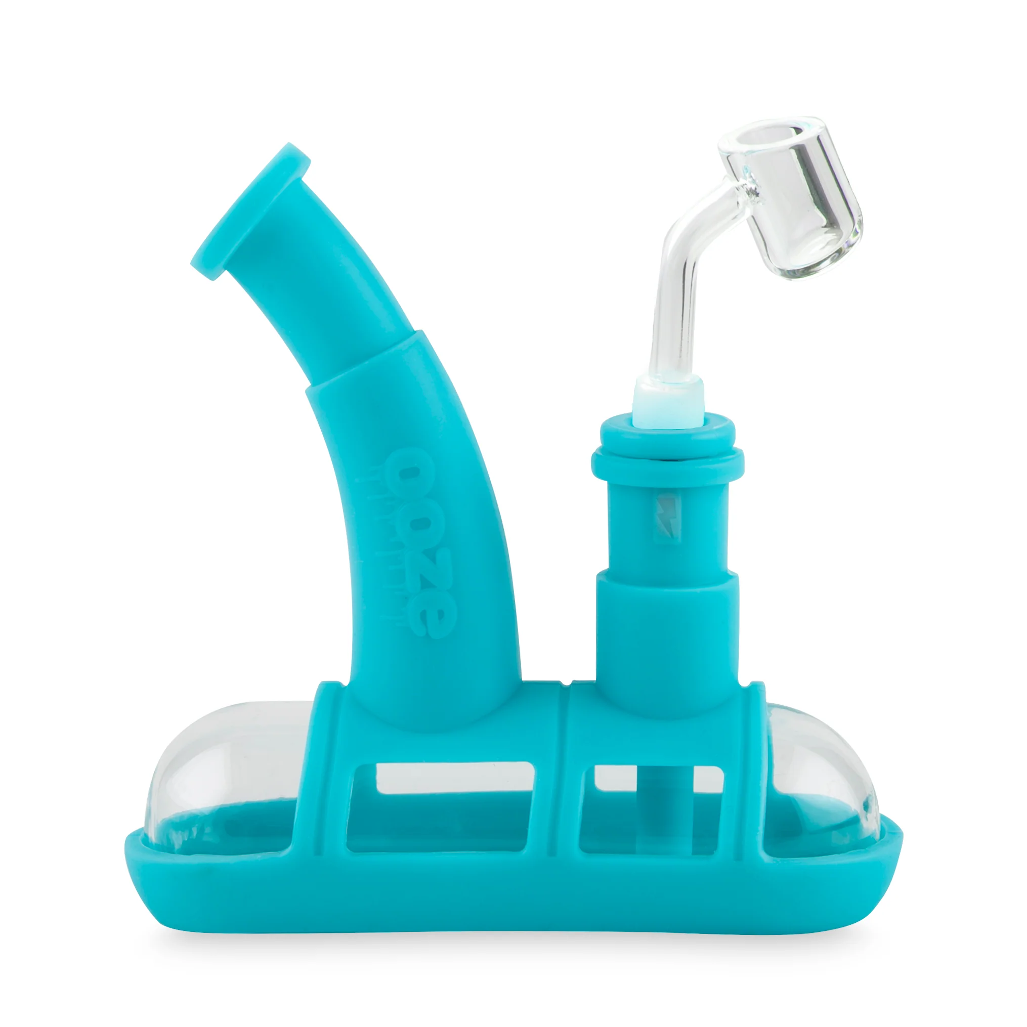 Ooze Steamboat Silicone Water Bubbler & Dab Rig - Aqua Teal - Image 4