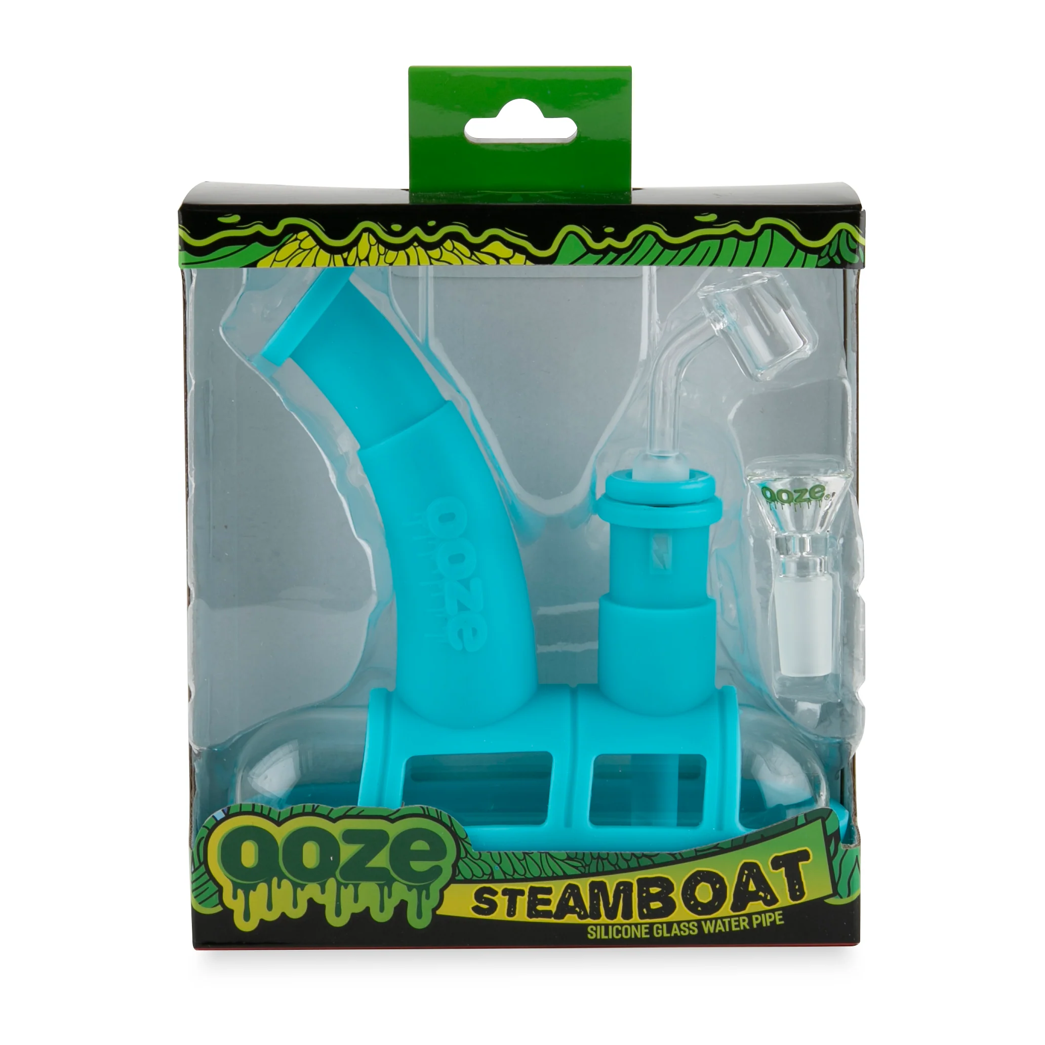 Ooze Steamboat Silicone Water Bubbler & Dab Rig - Aqua Teal - Image 7